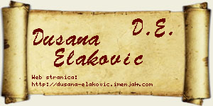 Dušana Elaković vizit kartica